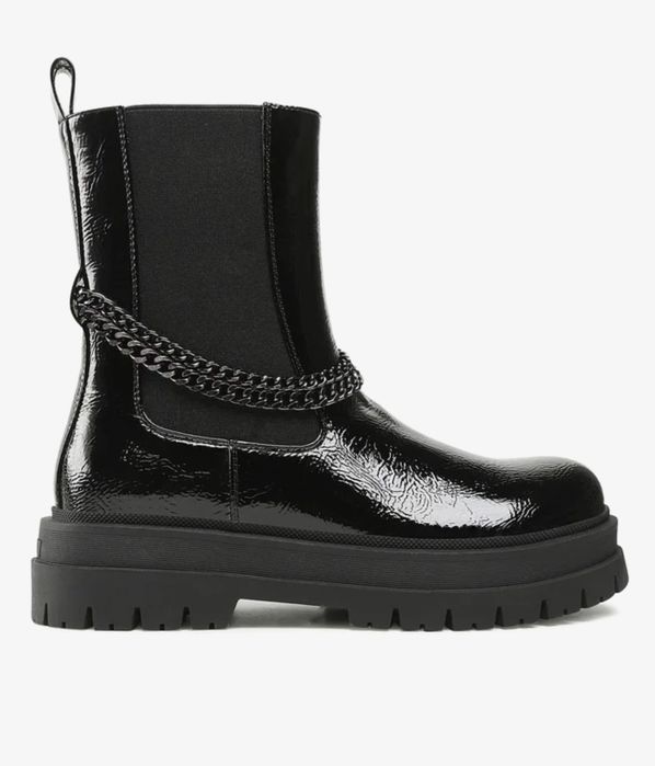 Botki, buty zimowe  lakierowane DeeZee  r.38 ok 25,3cm
