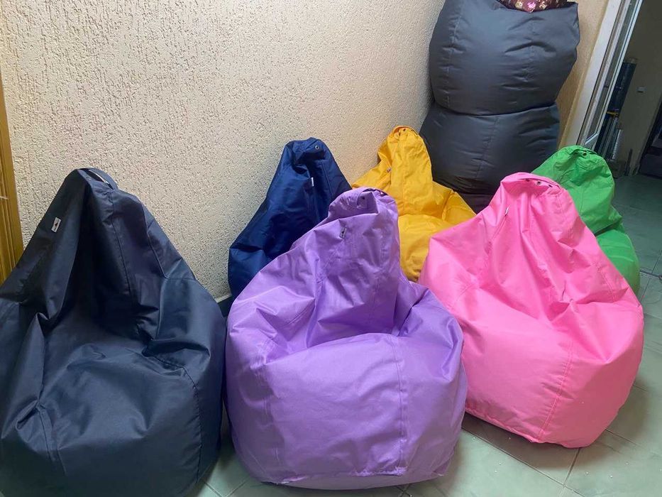 Крісло у формі груши, м'яча. Крісло мішок, пуф напряму з виробництва