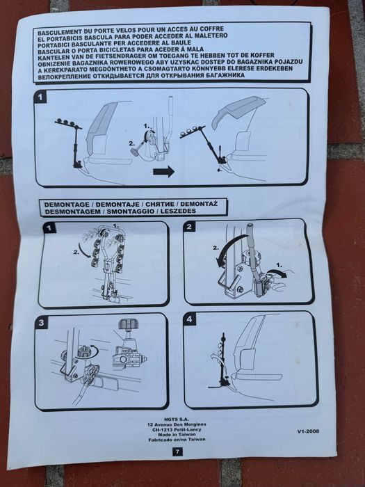 Suporte bicicletas bola de reboque