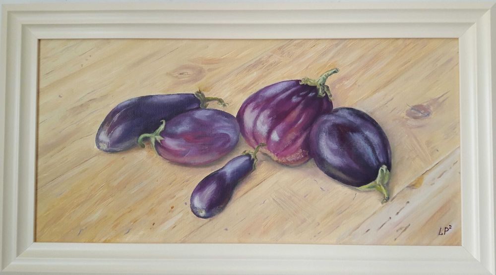 Картина олійними фарбами "Кохан-баклажани"