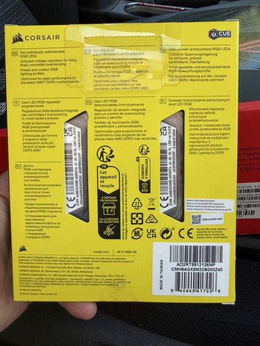 RAM ddr5 64GB 2x32GB corsair