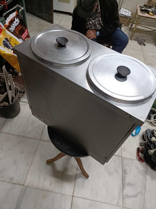 Leiteira elétrica dupla industrial em inox