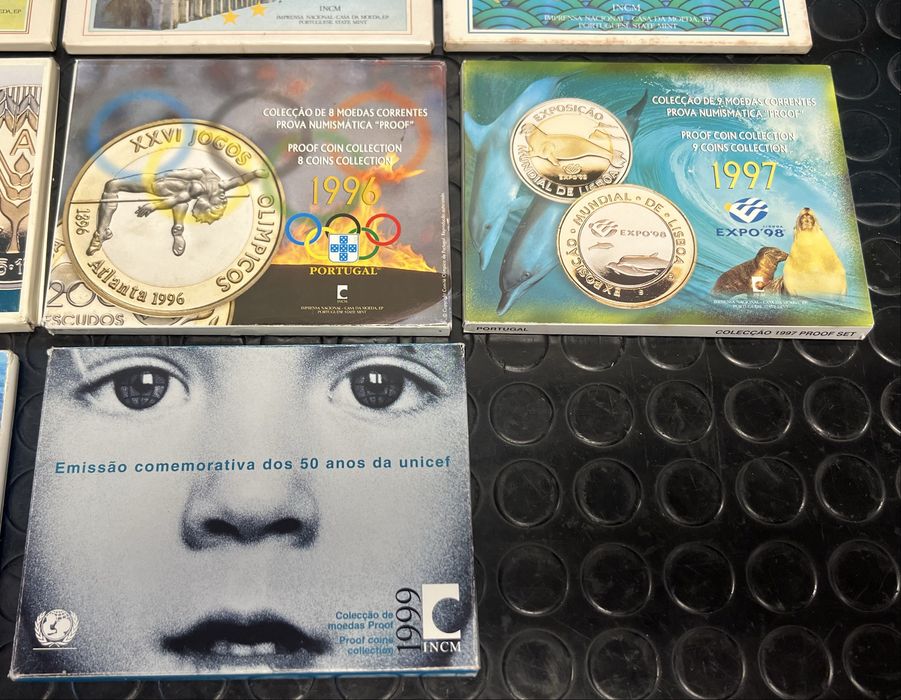 14 Series Moedas 1986->1999 escudos BNC e Proof