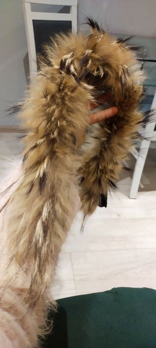 Naturalne futerko obszycie kaptura 61cm