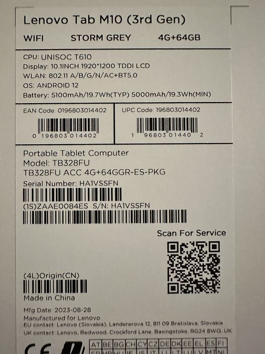 Tablet Lenovo M10 (3rd gen)