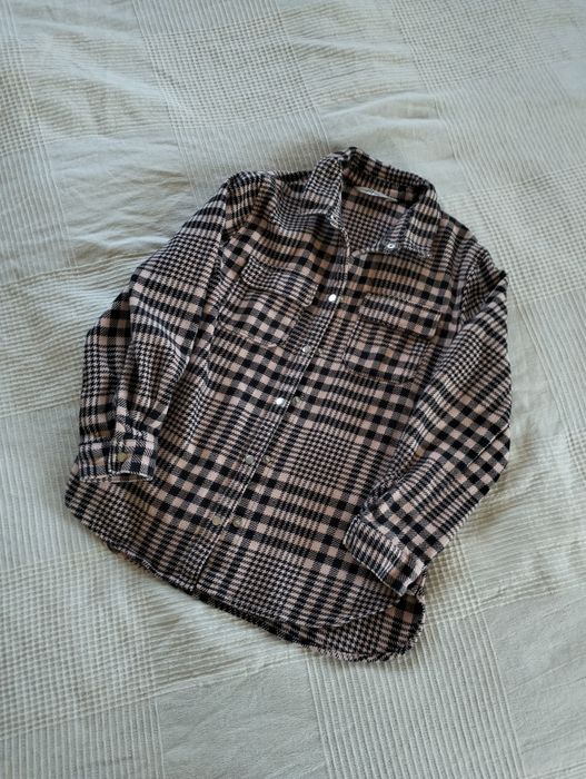 Koszula katana gruba dziewczęca krata 152 h&m