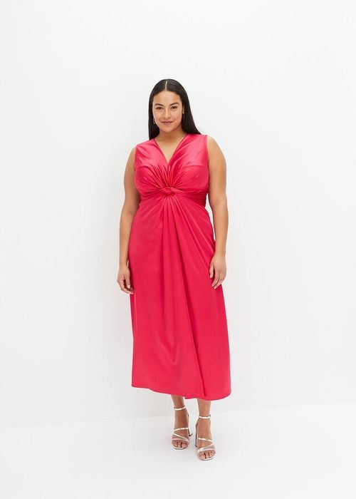 B.P.C sukienka długa satynowa malinowa 48/50.