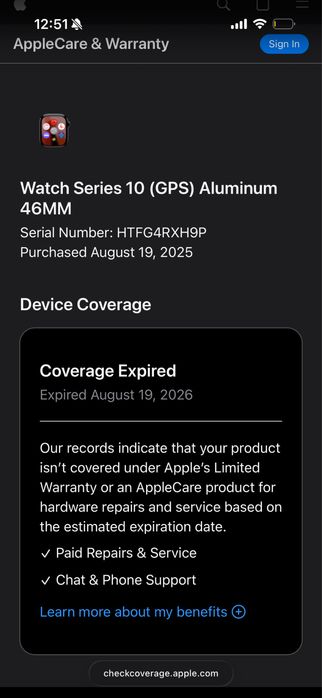 Apple Watch 10 46mm Black Aluminum