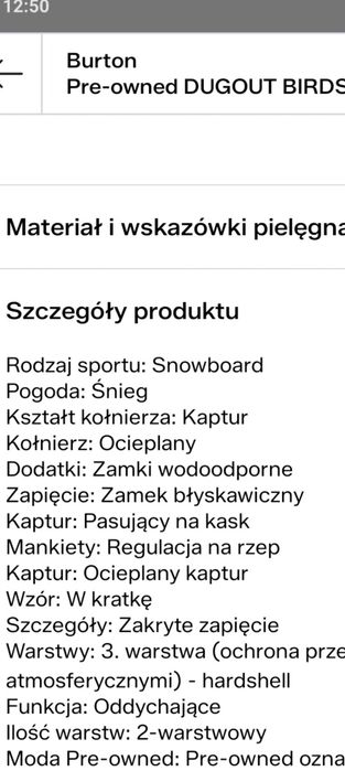 Kurtka snowboardowa narciarska Burton L 152-158