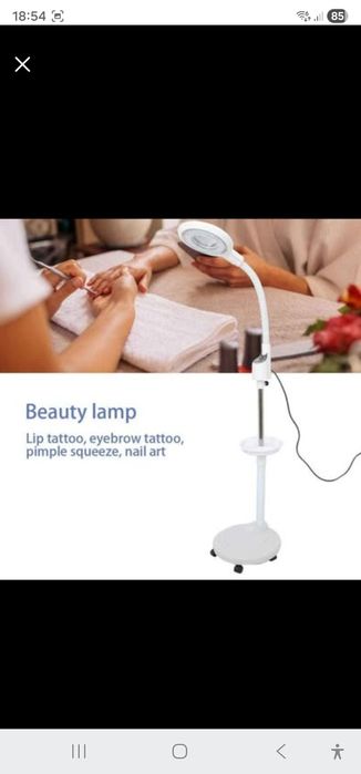 Candeeiro de Pé LED 16X Lupa Beleza Acne Unhas Luz Fria Ajustar Livrem