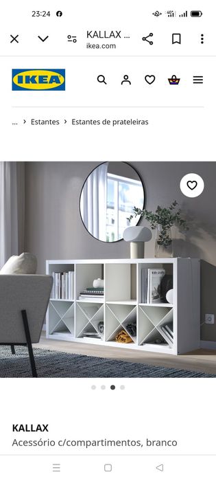 Acessórios kallax c/porta, cor branco, IKEA. NOVOS