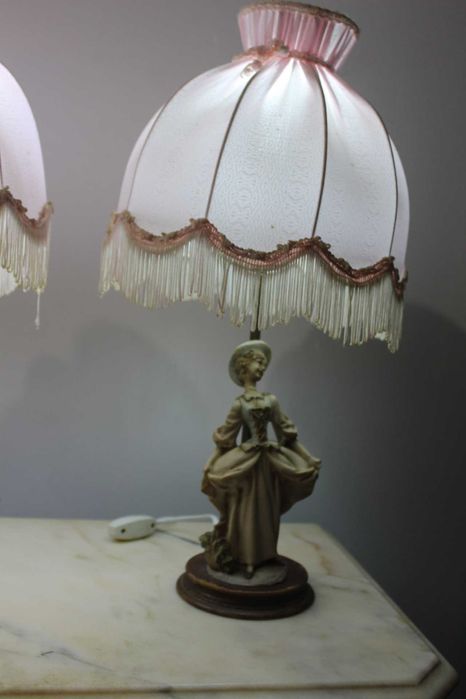 Candeeiro mesa cabeceira   Abajur em Rosa