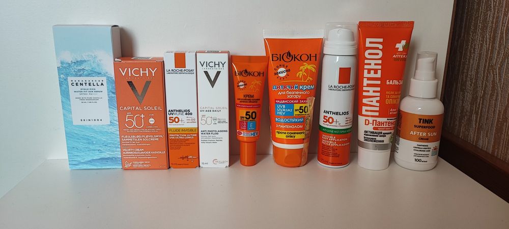Сонцезахисні засоби для обличчя і тіла Vichy,La Roche, Holy Lend,