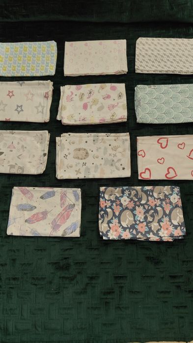 11 pieluszek flanelowych