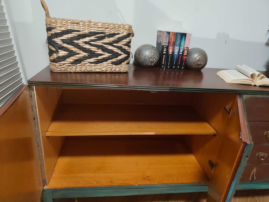 Komoda Drewniana Sideboard po Metamorfozie