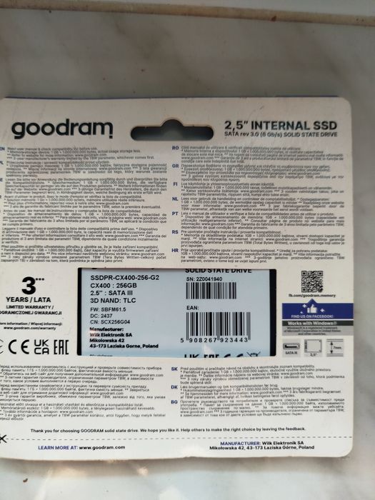 Dysk SSD goodram 256gb