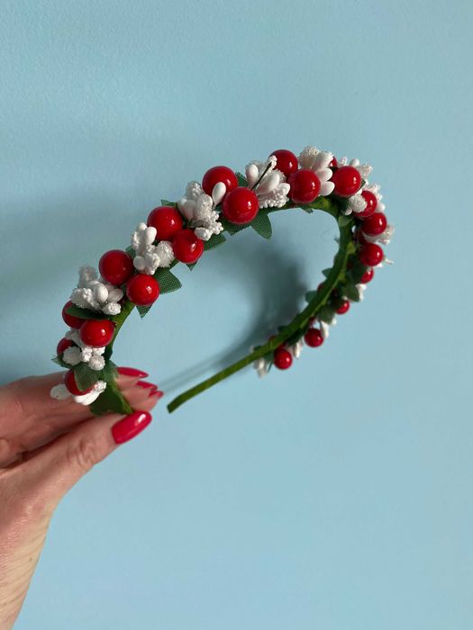 Обруч, на голову ободок калина, до вишиванки, віночок український