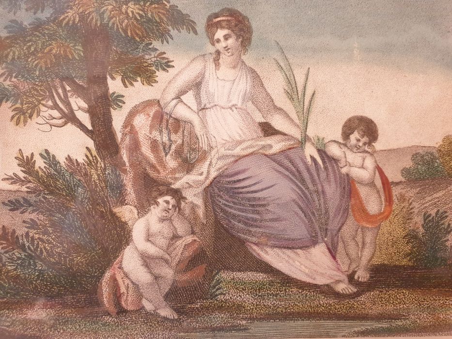 Par de lindas antigas litografias francesas