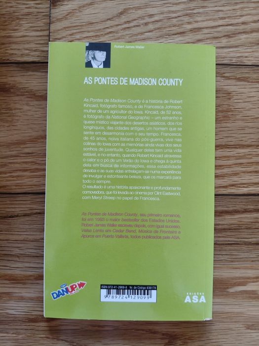Livro "As pontes de Madison County"