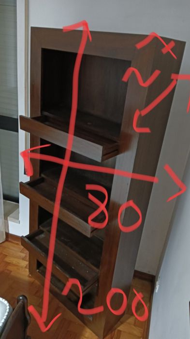 Móvel Estante com gavetas fashion