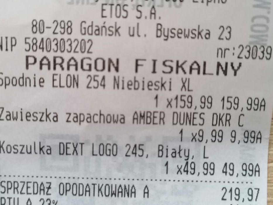 Nowe Diverse XL, joggery męskie, paragon.