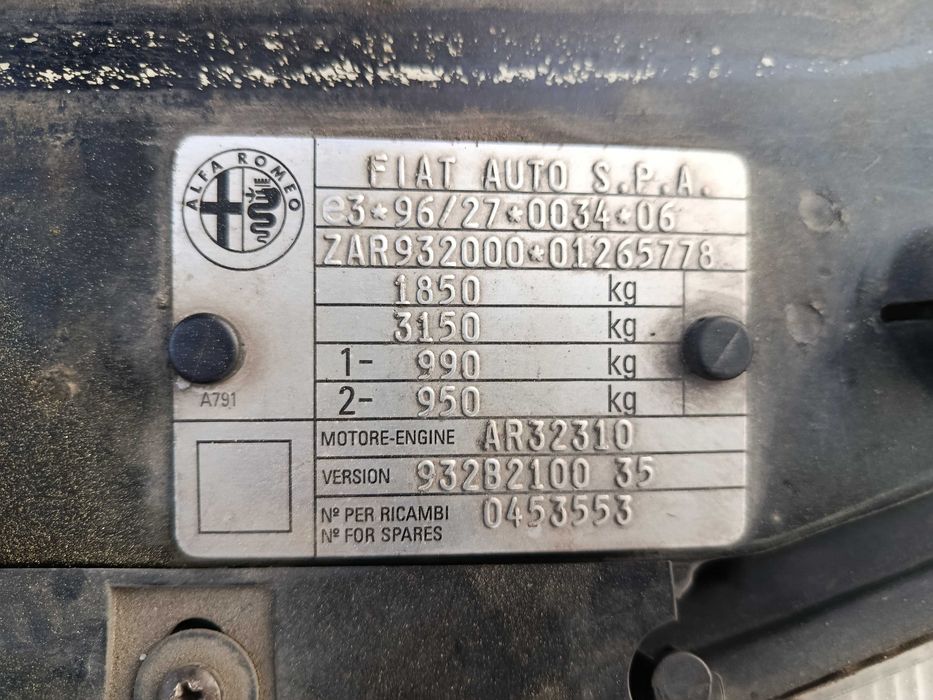 Alfa Romeo 156 2.0 TS 2001r NA CZĘŚCI
