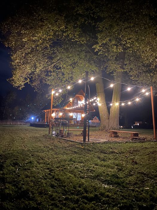 Wiosna, domek Czapla Poleski Park, balia,sauna, cisza