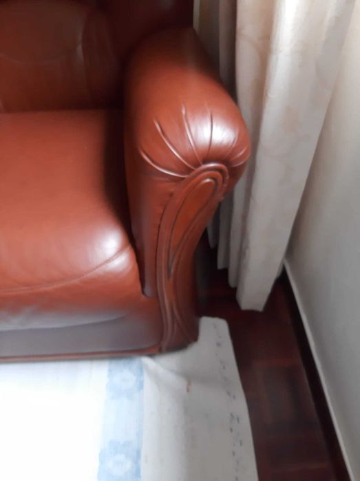 Sofá como em pele sintética