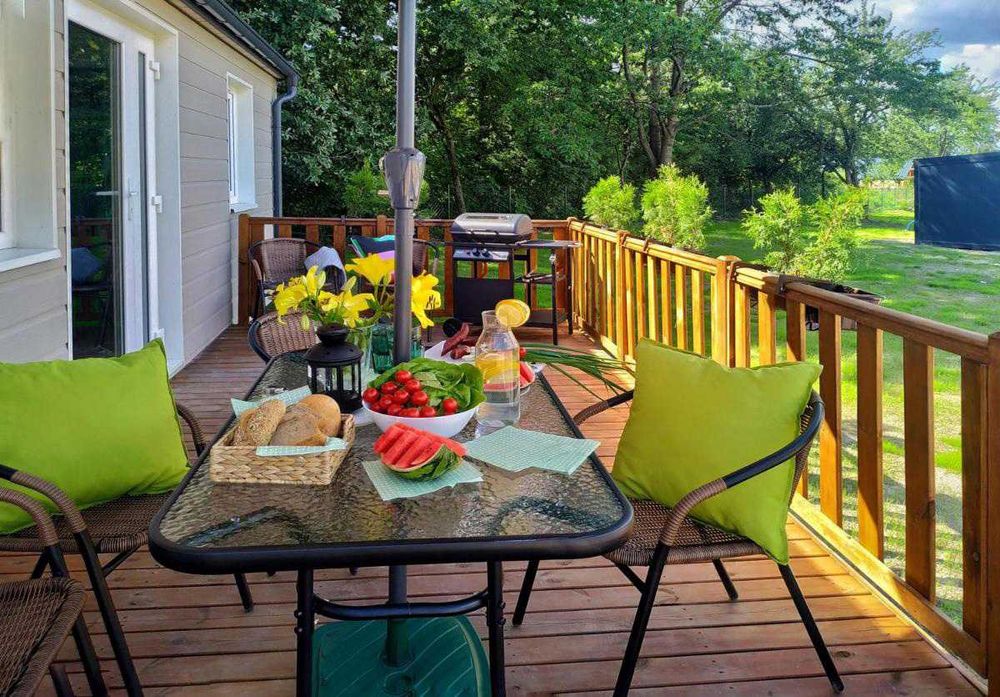 Taras do domku Holenderskiego, 18m2 730x250x50cm +stelaż do zadaszenia