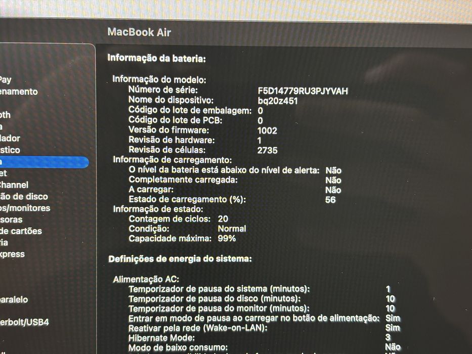 MacBook Air M1 2020 8GB 256SSD