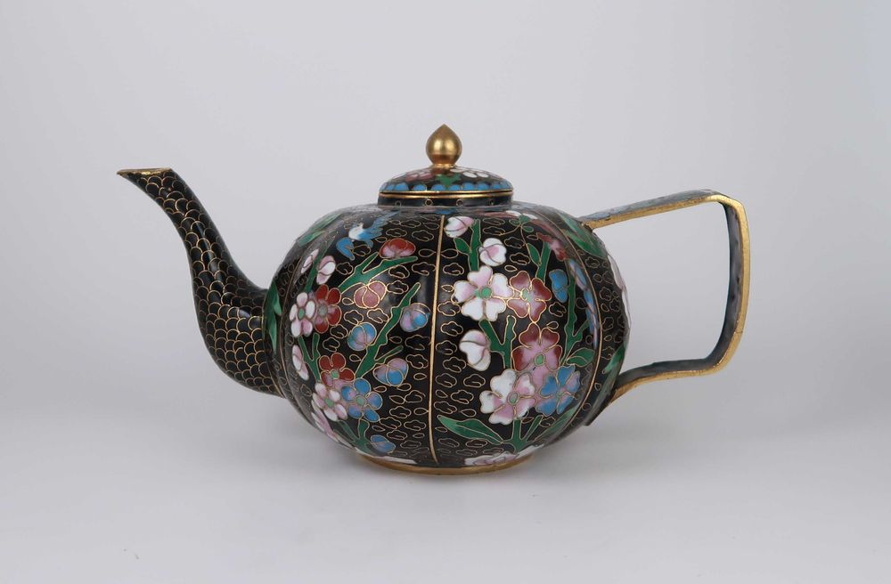 Chaleira em Cloisonné China - 21 cm