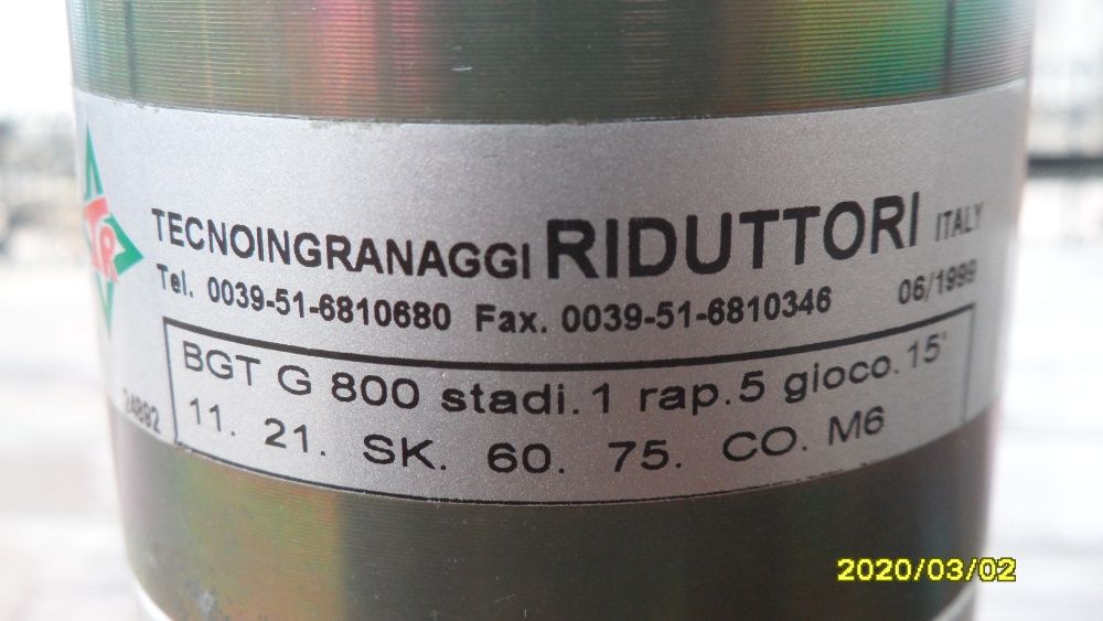 Редуктор кутовий Tecnoingranaggi Riduttori BGT 800 G