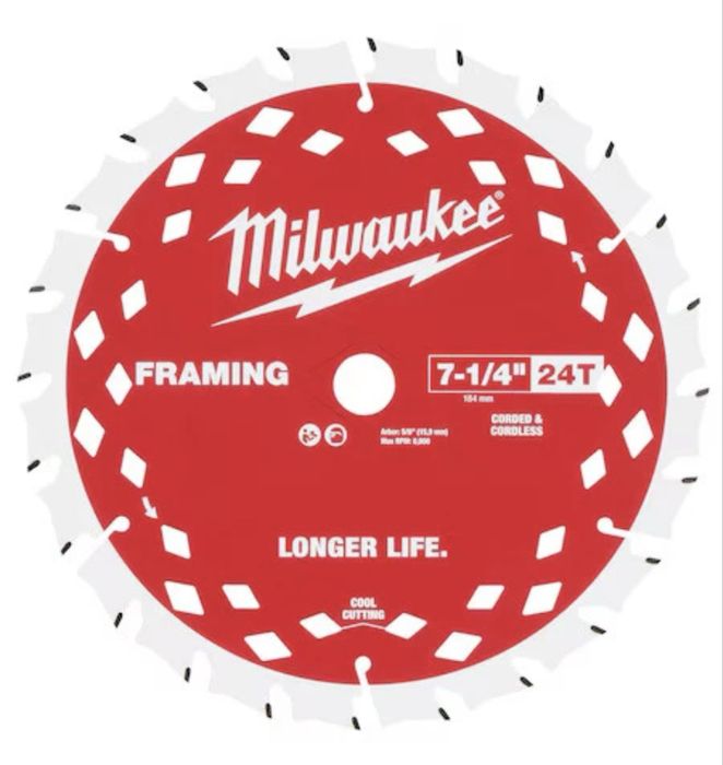 Диск пильний по дереву Milwaukee 185мм, 7-1/4