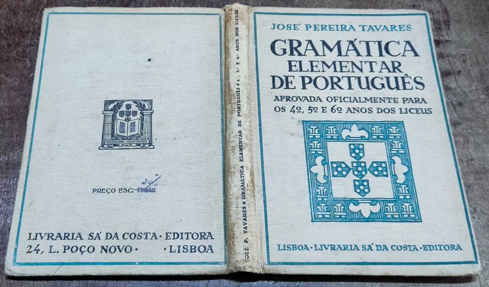 Para colecionadores: 1.ª edição (1937) da "Gramática Elementar de Português"