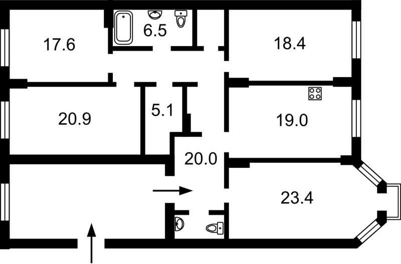 Багатокімнатна квартира за адресою вул. Шевченка (площа 136 м²) - Atlanta.ua - фото 19