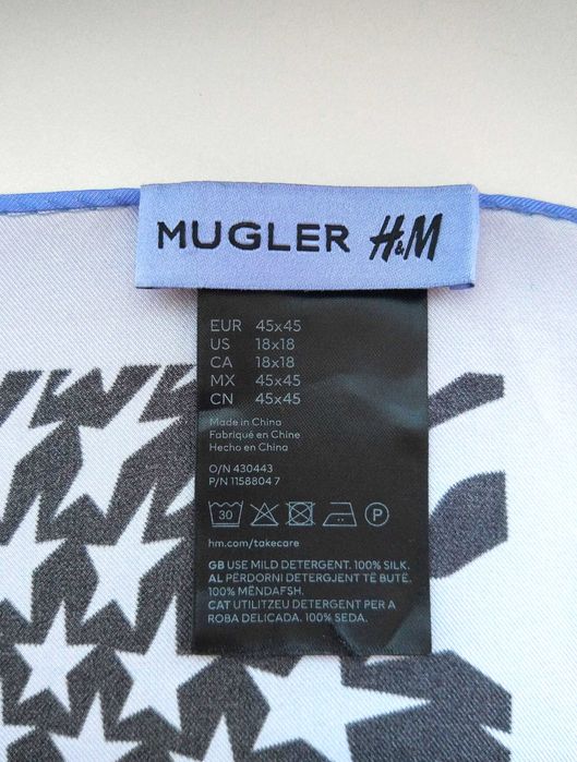 Mugler H&M 100% шовк хустинка