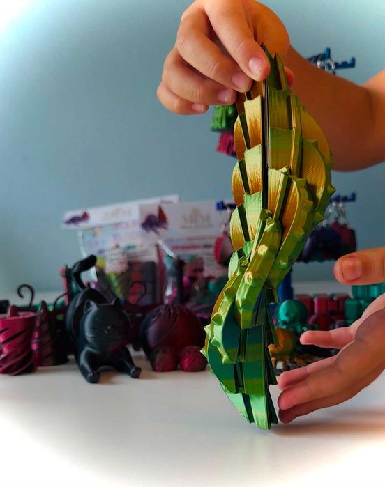 Bola Fidget Sensorial Espinhosa Impressão 3D | Brinquedo Anti-Stress