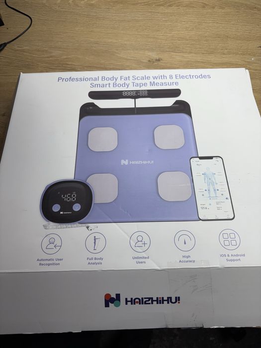 Inteligentna waga łazienkowa fitdays fg2202wb z miarką