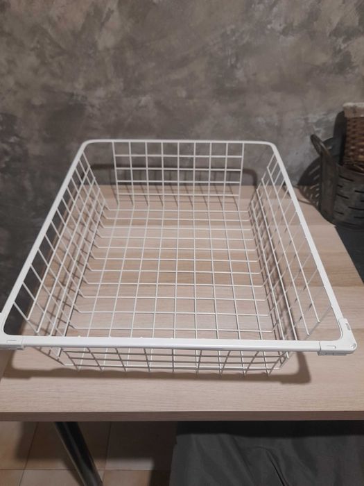 Cesto Aramado + trilhos  IKEA KOMPLEMENT Novo + Trilhos 75 cm – Branco
