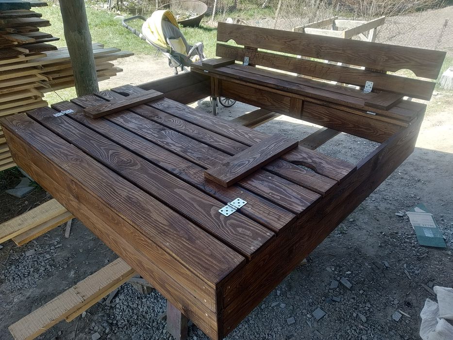 Пісочниця з кришкою! детская песочница!