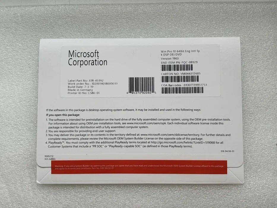 Windows 10 Pro Oem Oryginal