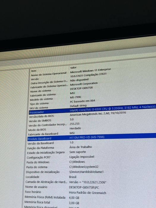 Conjunto i5 6500 + Board H110M Pro-VD64737759267330122