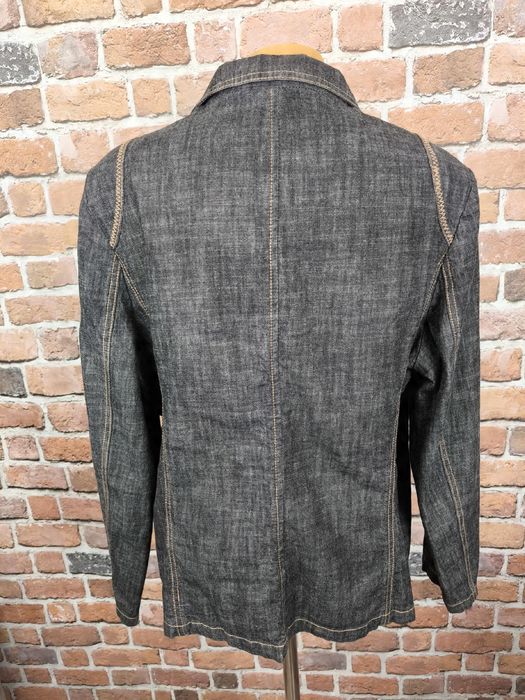 Jeansowa kurtka marynarka modny design 44 uk 18