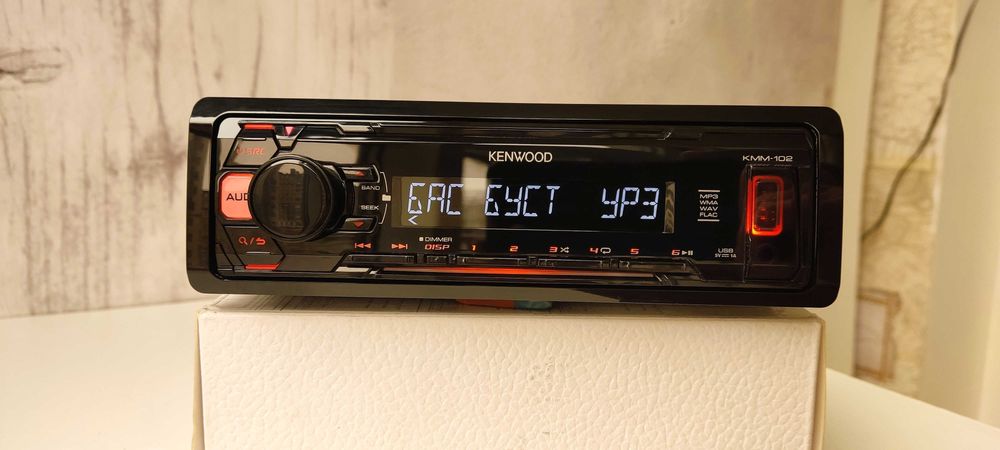 Kenwood KMM-102AY с Bluetooth MOSFET 4x50 магнитола - оригинал!