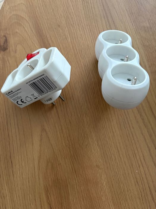 Rozgałęźnik gniazdko wyłącznikiem Trójnik