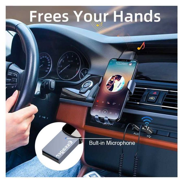 Audio BT Bluetooth 5.0 iOS Android auto rádio mãos livres kit carro HQ