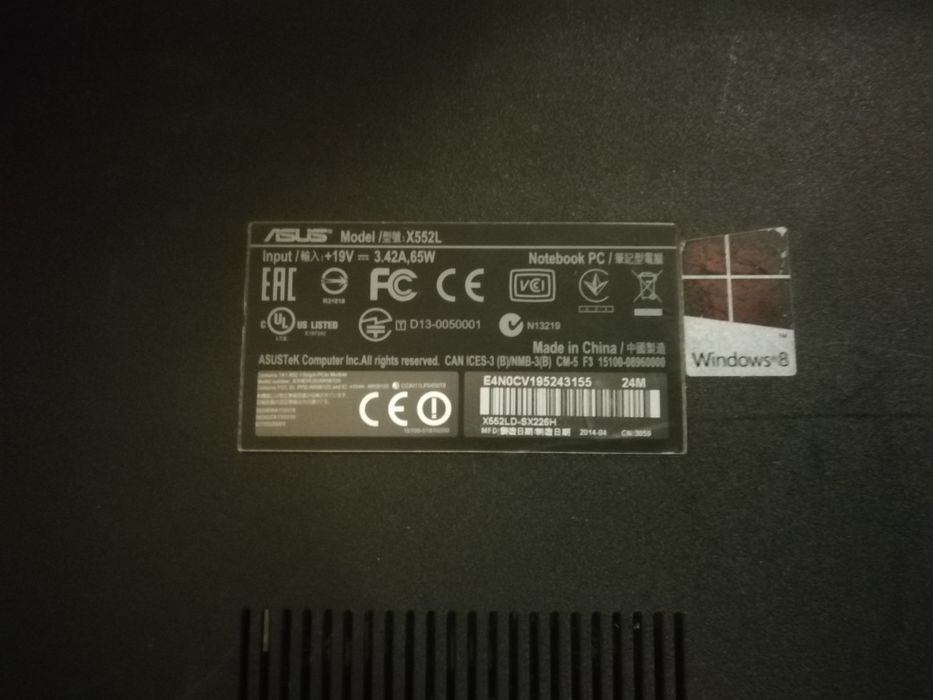 Portátil asus X552 15.6