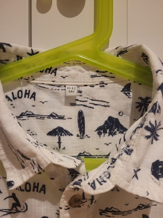 Koszula len bawełna, rozm. 152 (11-12 lat)