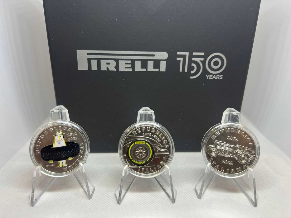 Itália 2022 - Estojo Prata Proof 150º Aniversário - Fundação Pirelli