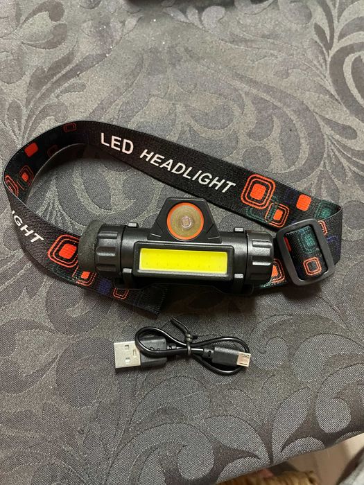 Lanterna frontal led a bateria